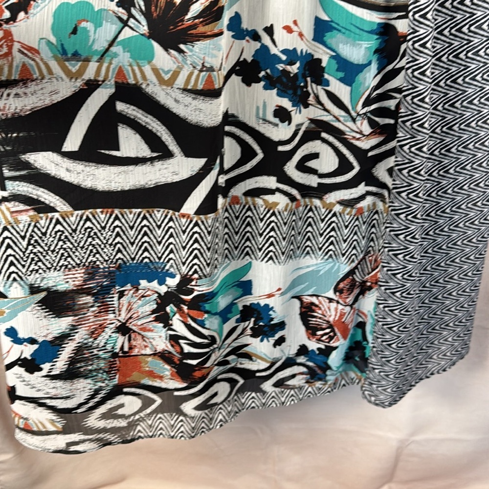 Harlyn Maxi Dress Mix Print Block Artsy Modern Romance Wedding Guest Party Med - Picture 8 of 16